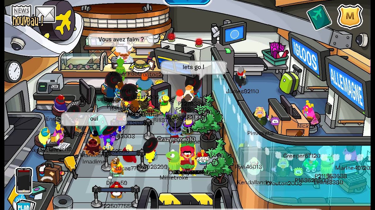 Club Penguin; Meeting Kermit at Muppets takeover [French server]