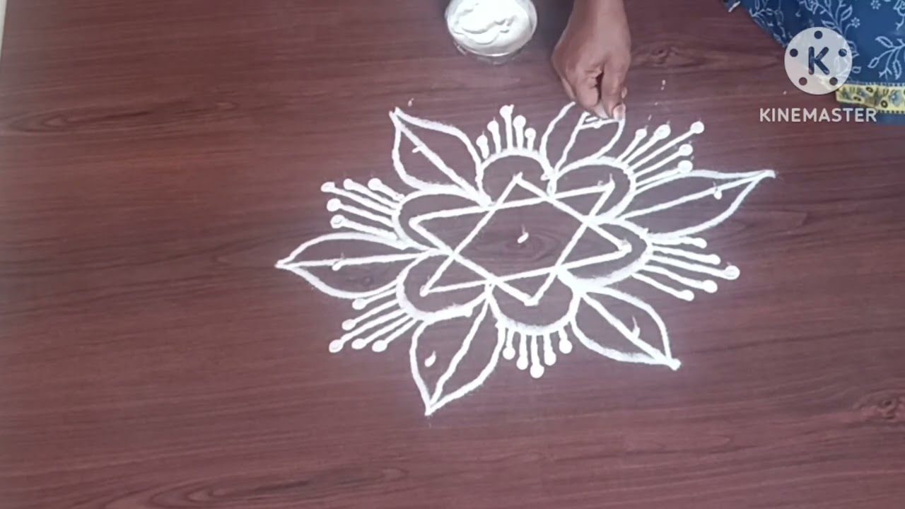 Star beautiful ❤️ kolam 💥♥️ rangoli by pratima 🌸