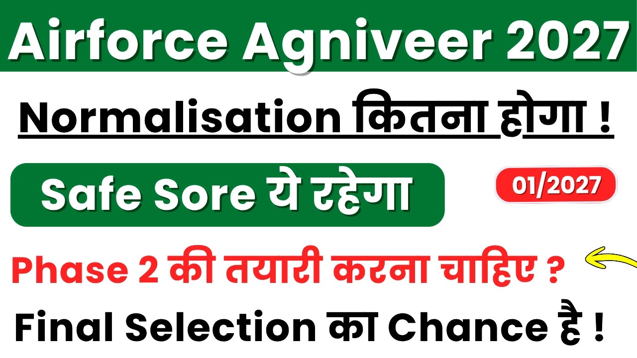 Airforce Agniveer 2027 Cut Off Analysis and Normalization Marks Explanation