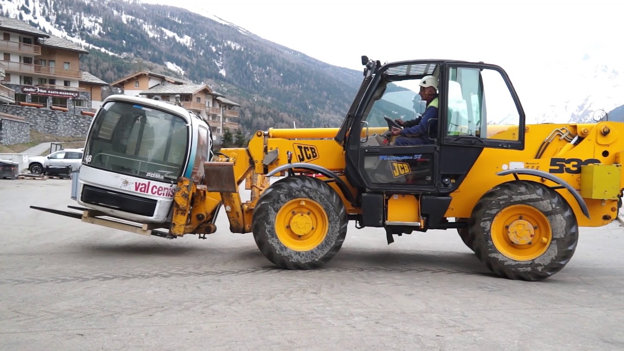 Travaux remplacement de la télécabine du Vieux Moulin à Val Cenis - Avril à Mai 2018