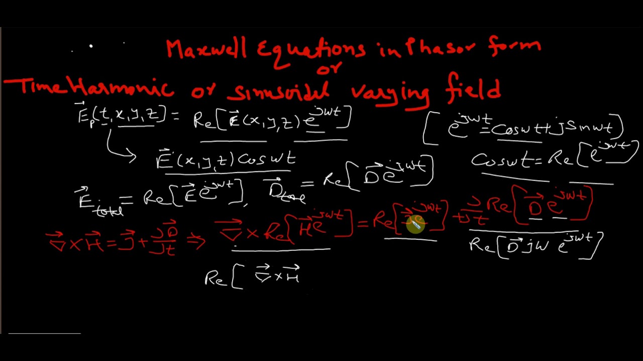 2.2 Maxwell's Equations time-harmonic (Phasor, sinusoidal) form