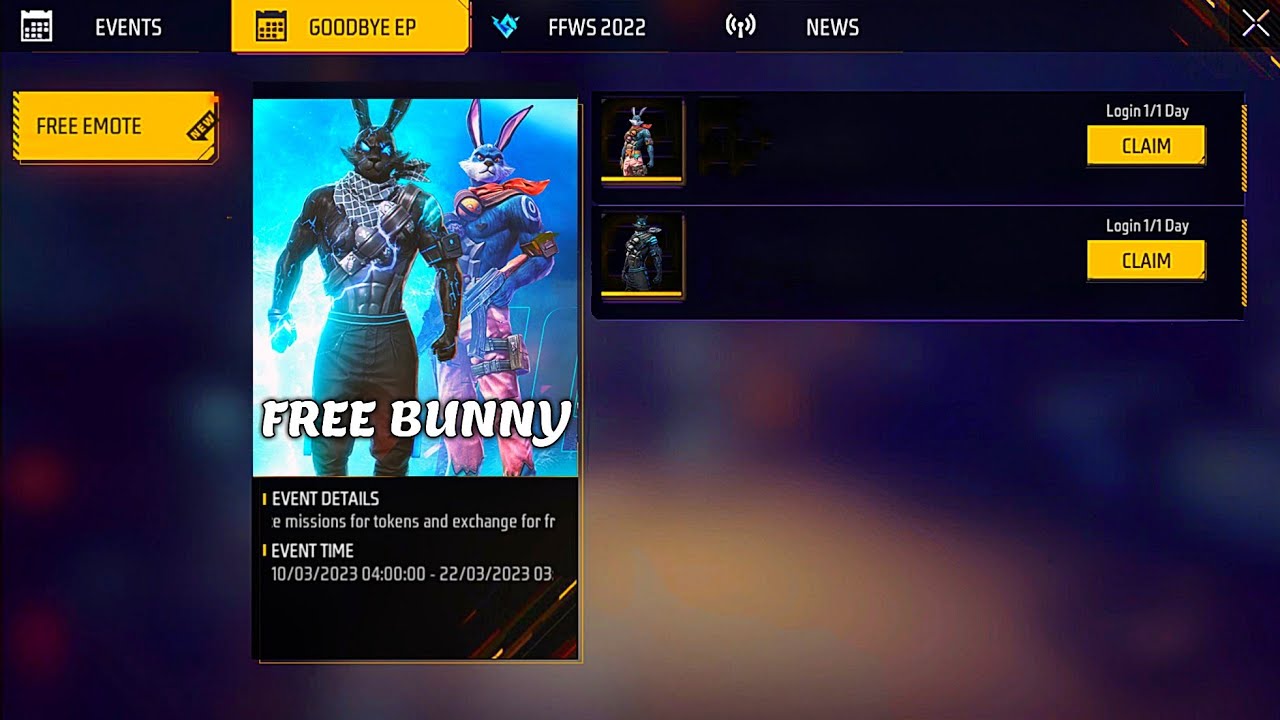 TODAY LOGIN 🎁 2 BUNNY BUNDLE 😱 AMAZING SERVER 🔥 FREE FIRE