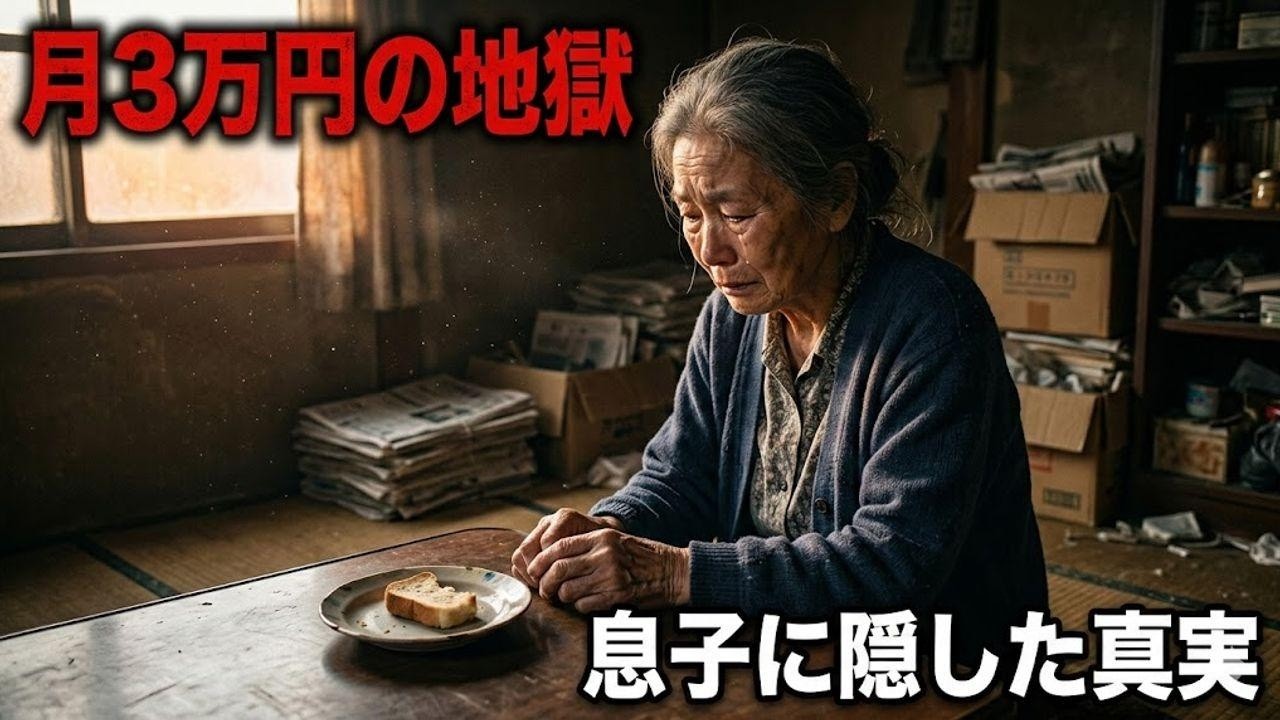 年金月3万円、食パンの耳で繋ぐ命。息子に隠し続けた74歳の孤独な真実