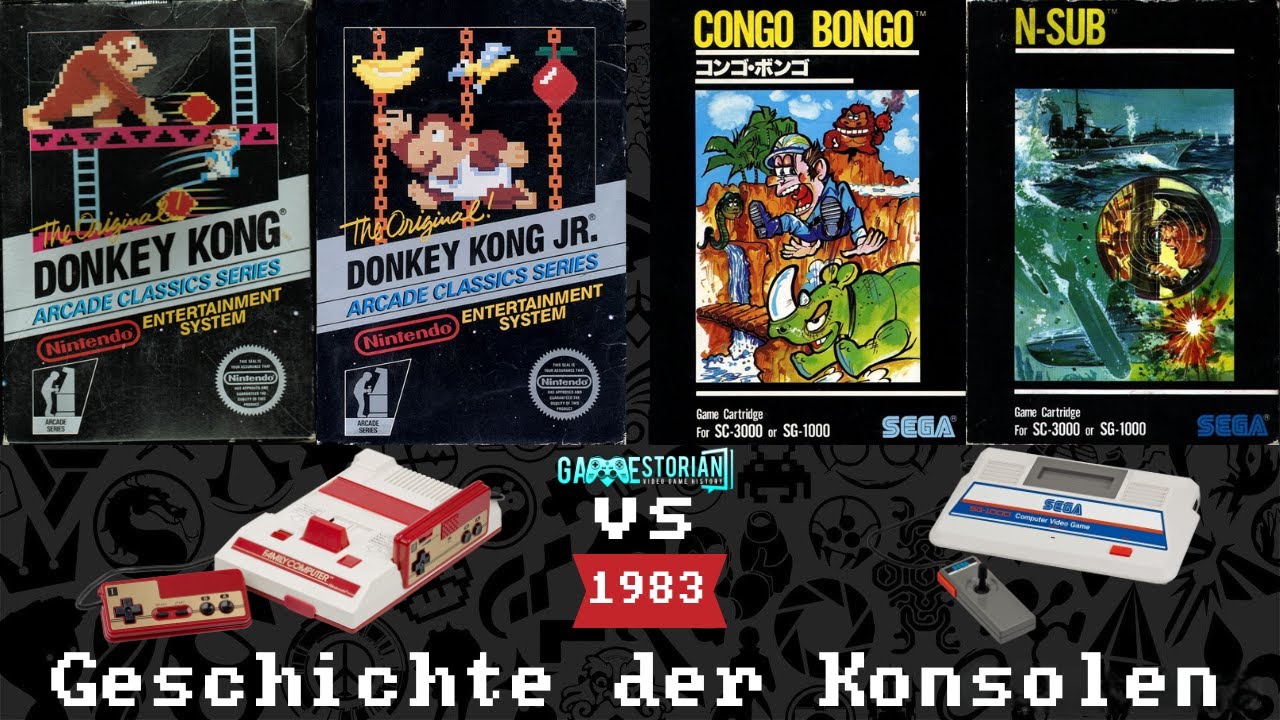 Geschichte der Konsolen 1983 #1 NES vs. SG-1000 mit Donkey Kong + Congo Bongo uvm.