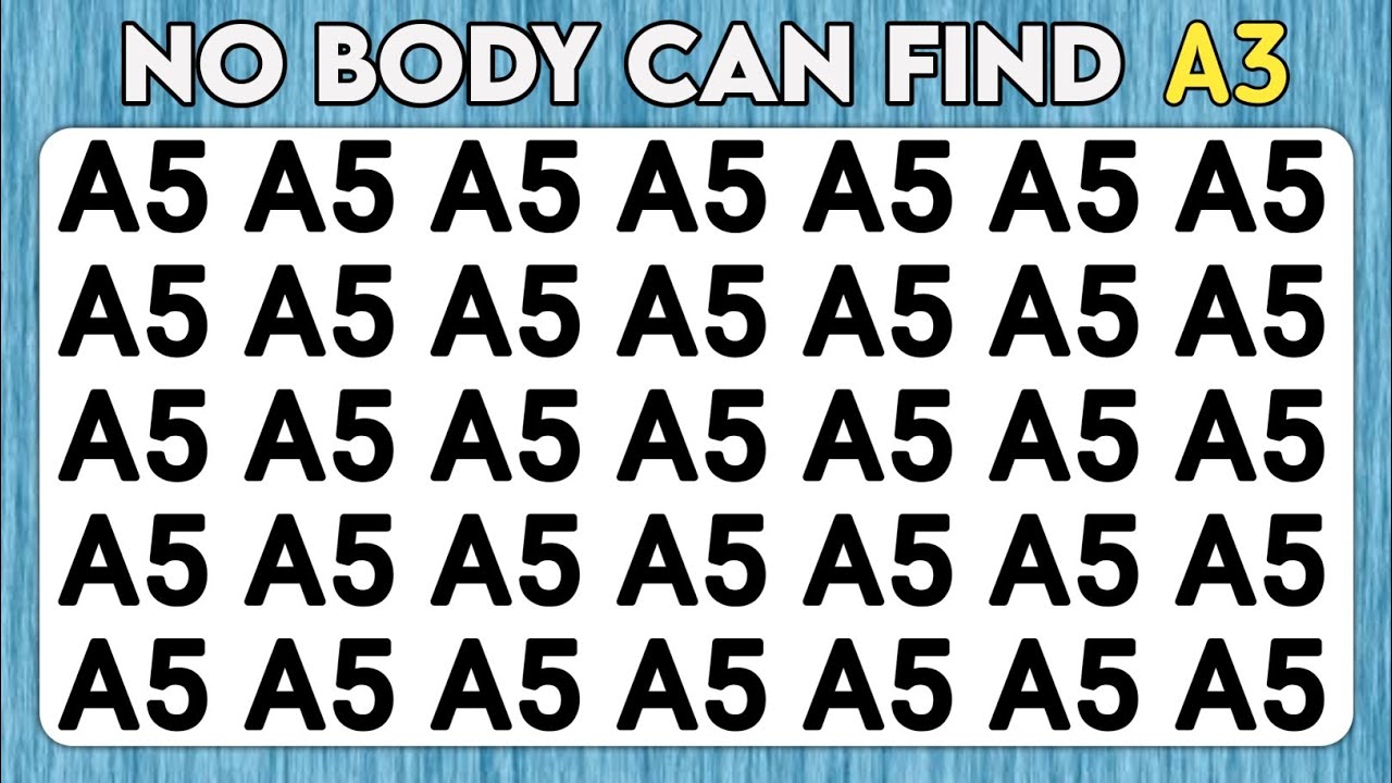 Test your eyes - Numbers, Letters and Emoji Edition | Observation Skills ability 