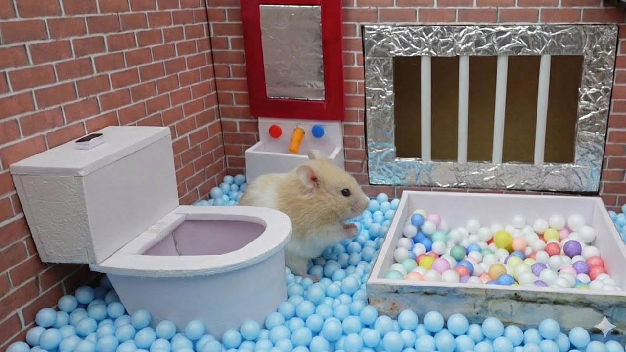 Hamster Escapes the Creative Maze for Pets in real life 🐹 in Hamster Stories Part 1