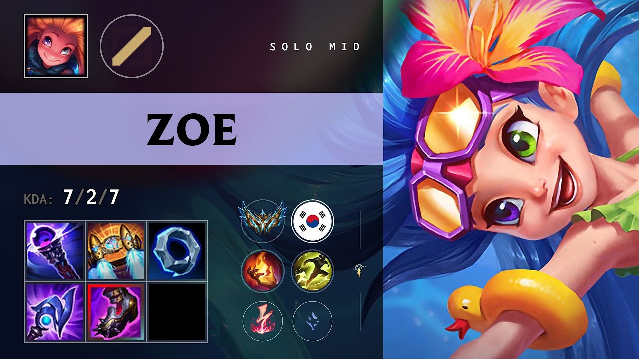 Zoe Mid vs Sylas - KR Challenger Patch 26.19