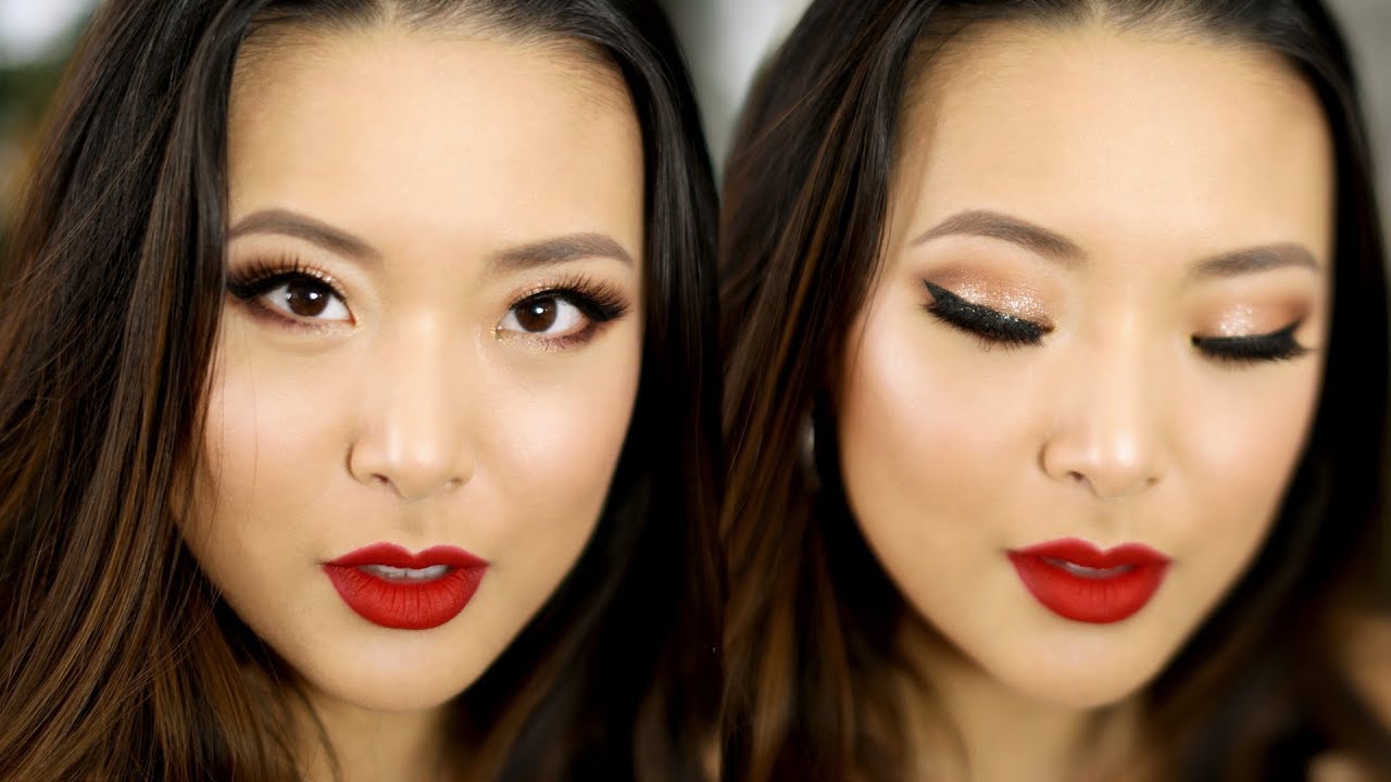 CLASSIC GLITTER GLAM Holiday Makeup || Jen Chae