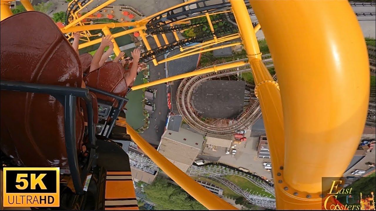 Steel Curtain POV 5K 60fps Back Row 9 Inversion Record Breaking Coaster Kennywood West Mifflin, PA