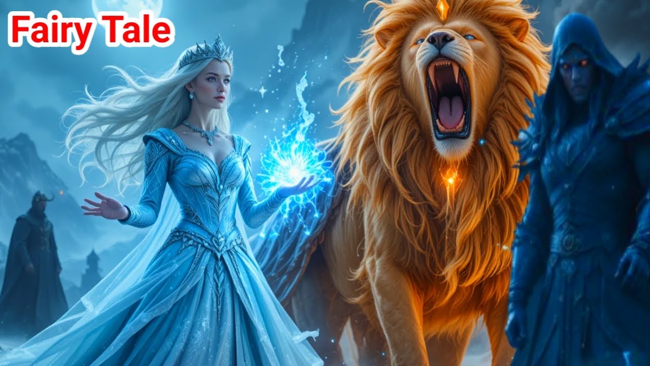 “बर्फ़ की रानी और सुनहरा शेर | Fantasy Fairy Tale Story | Snow Queen vs Dark Wizard | Hindi Kahani”