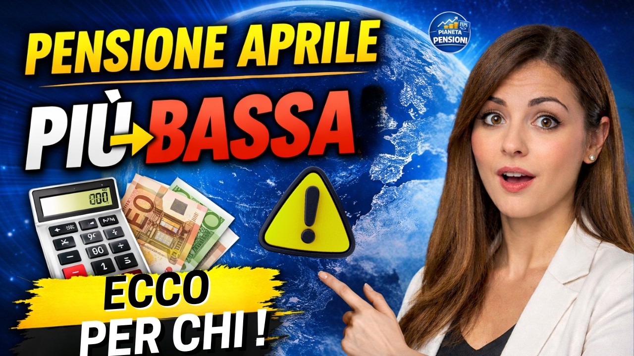 🔴Pensioni Aprile 2026: meno soldi rispetto a marzo? ▶️Ecco il motivo!