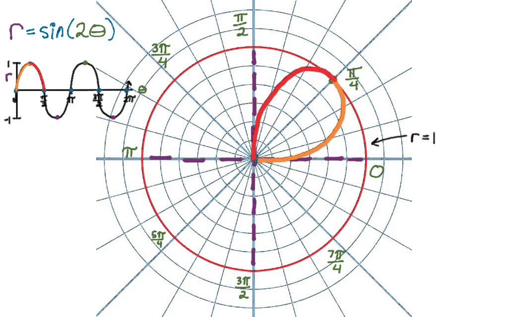 Polar Graphing 1 - Rose Curve (Sine)