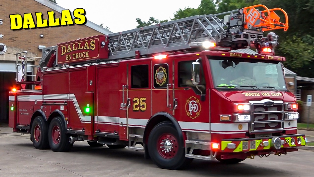 [TEXAS] - DALLAS Fire Department | Fire Engines, Truck, Rescues & Squad Response Compilation!