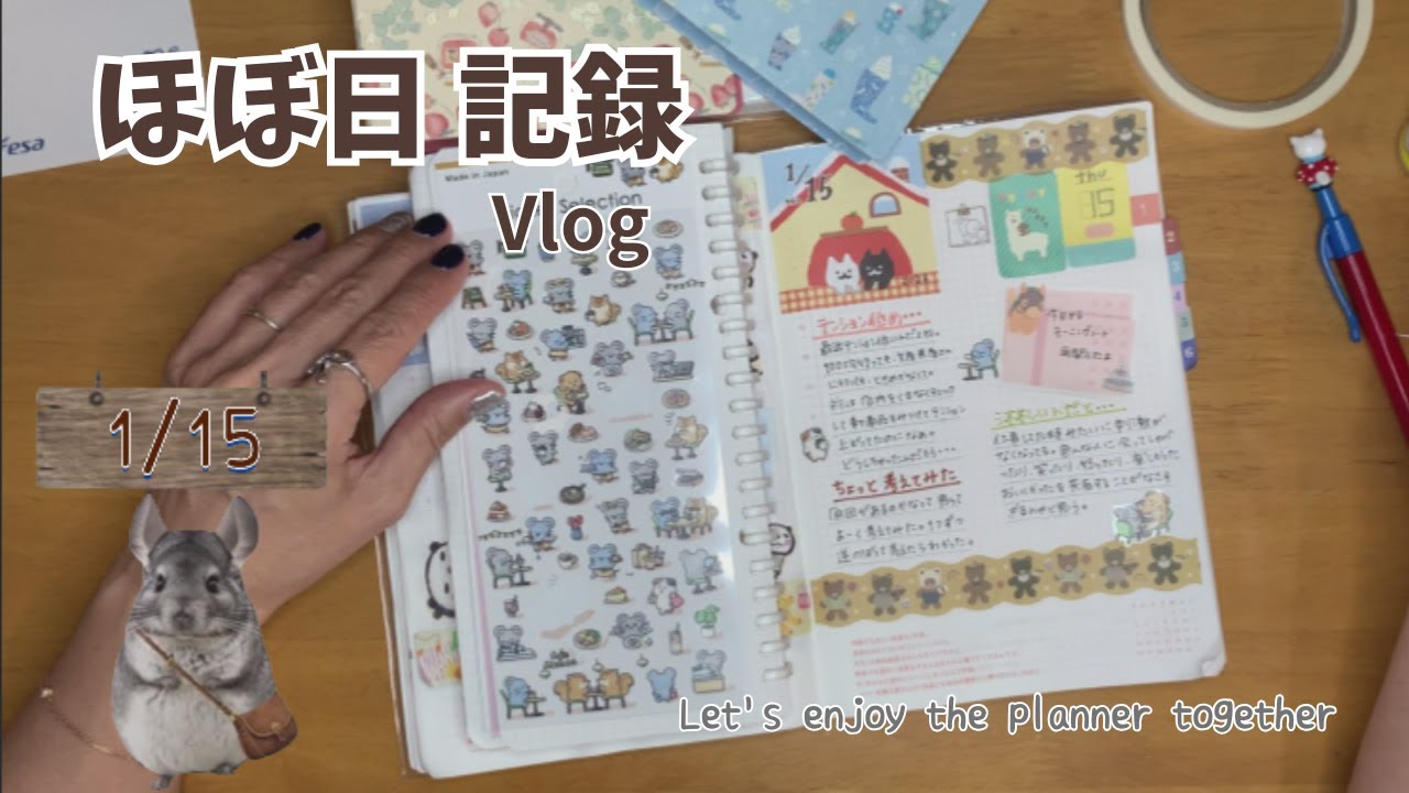 今日の手帳時間｜1/15 静かな日の日記Vlog📖