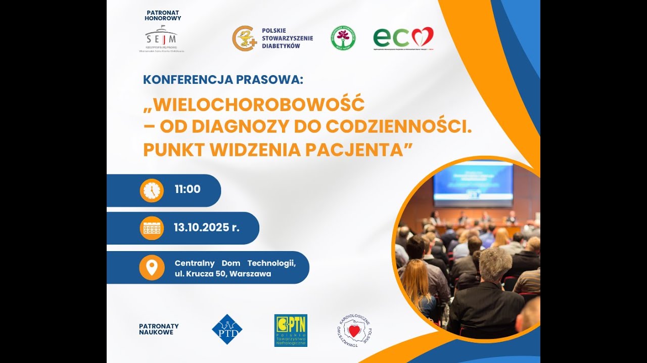 Wielochorobowość - od diagnozy do codzienności - punkt widzenia pacjenta - transmisja live