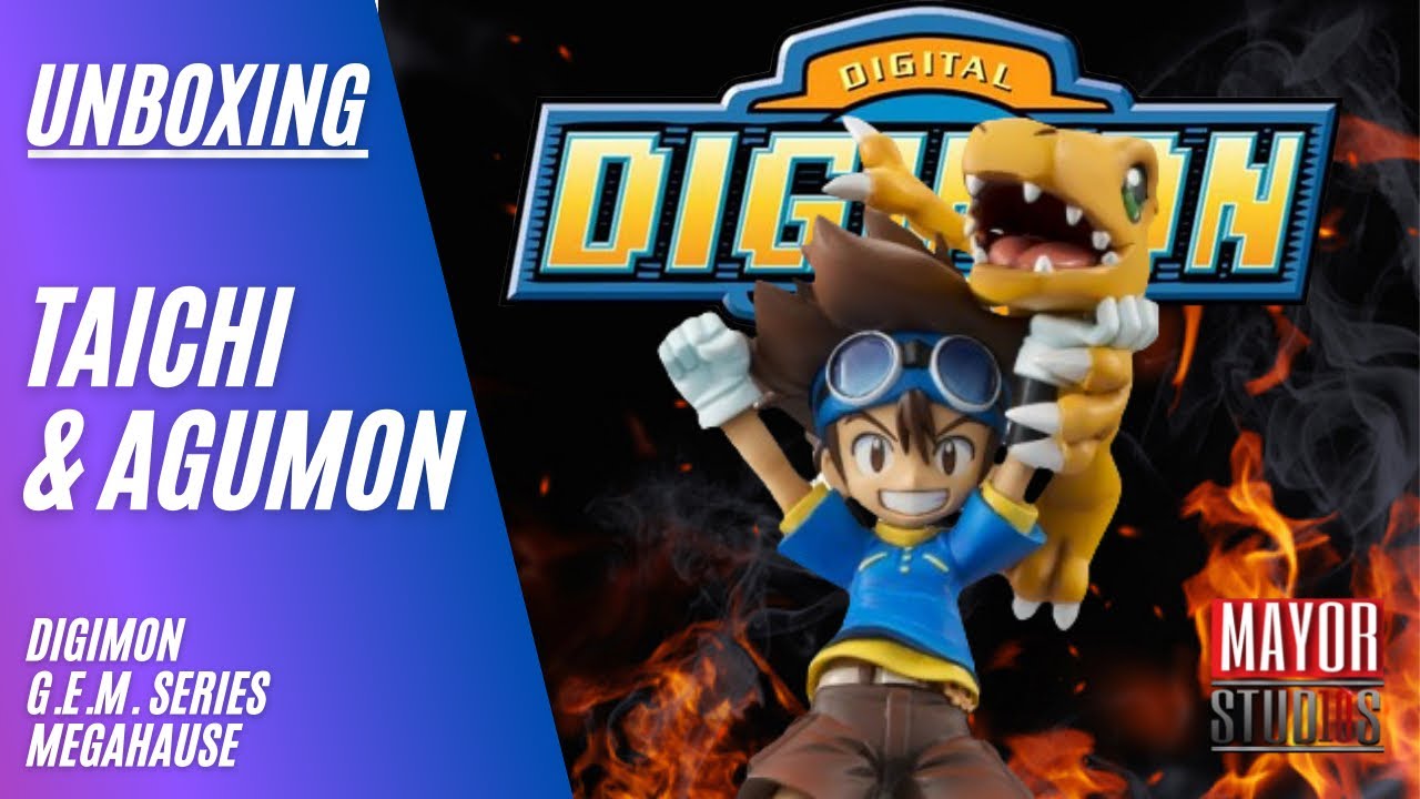 TAICHI Y AGUMON MEGAHAUSE G.E.M SERIES DIGIMON ADVENTURE! UNBOXING Y REVIEW DE LA FIGURA!