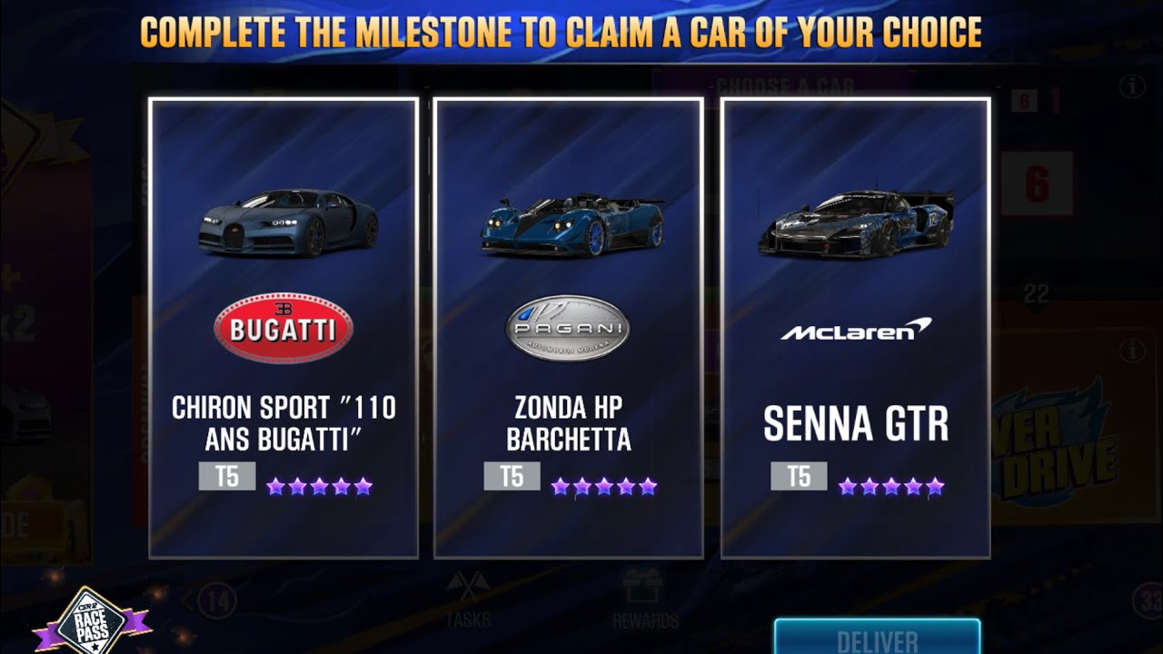 Chiron Sport 110, Zonda HP Barchetta, Senna GTR