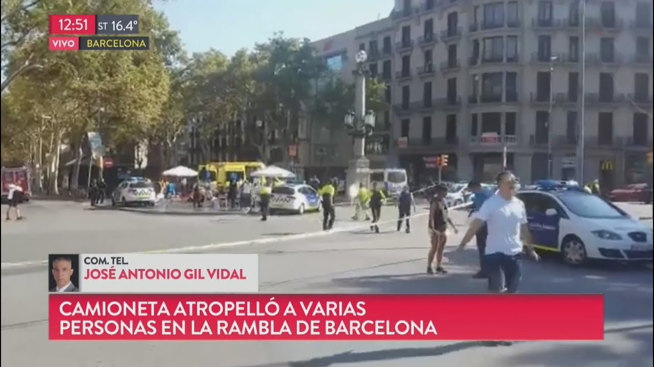 Ataque terrorista en Barcelona: 13 muertos y heridos