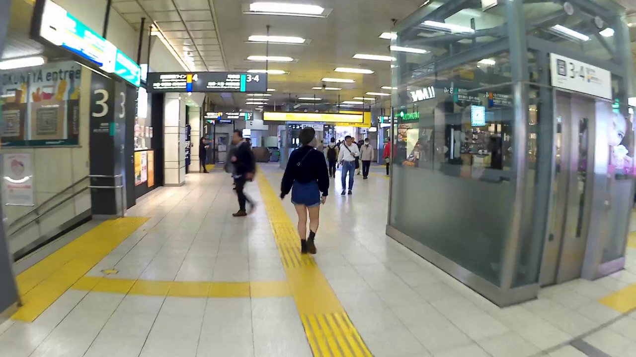 【4K乗換動画】JR新宿駅構内　改装中ぐるり散歩 2017.11.11