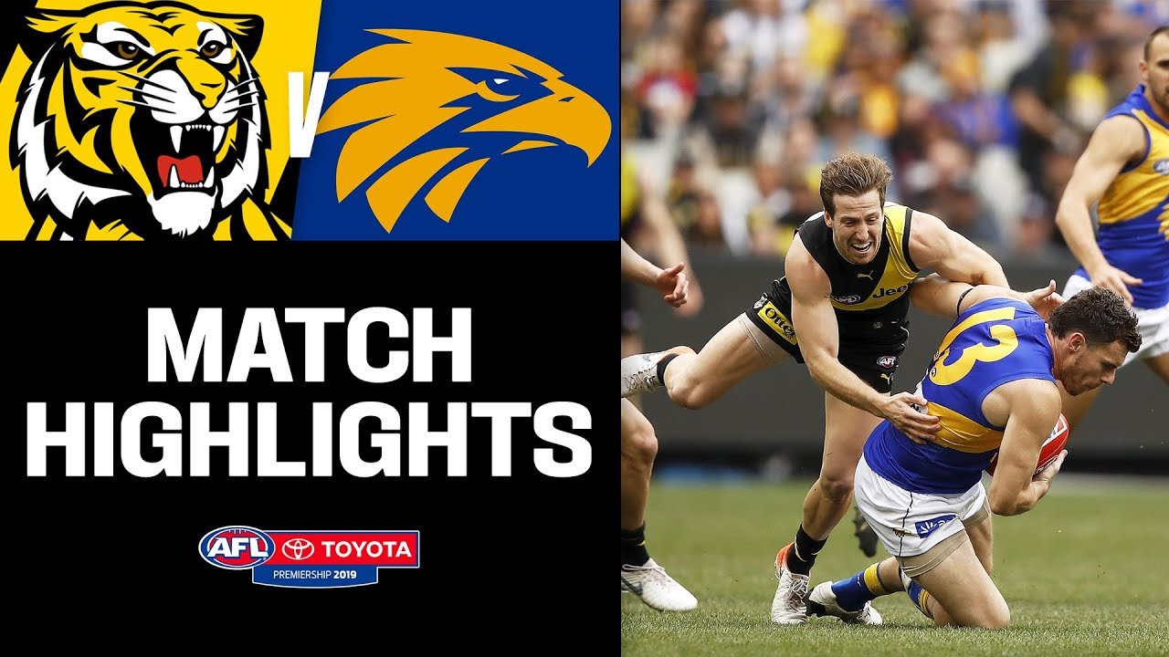 Richmond v West Coast Highlights | Round 22, 2019 | AFL