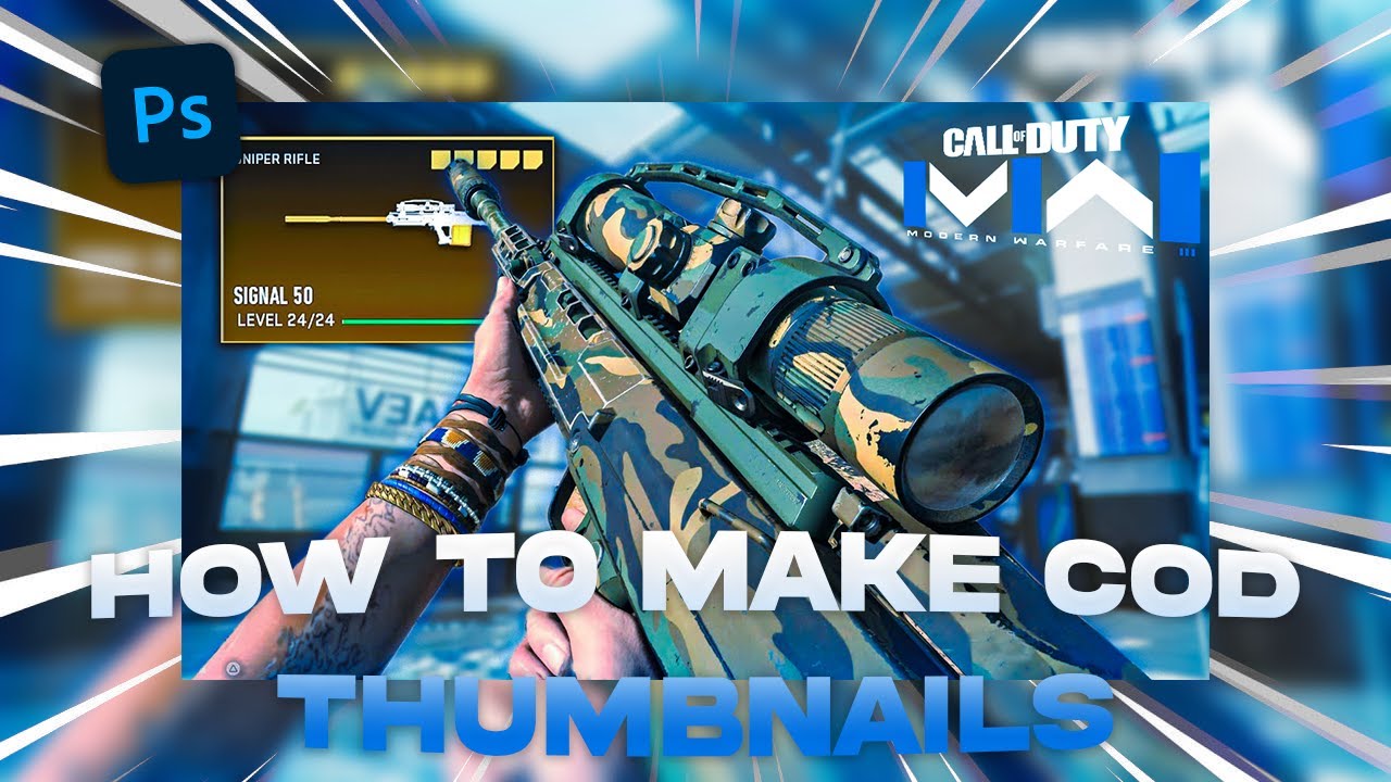 How To Make CLEAN Call Of Duty/Warzone Thumbnails (iOS & Photoshop)