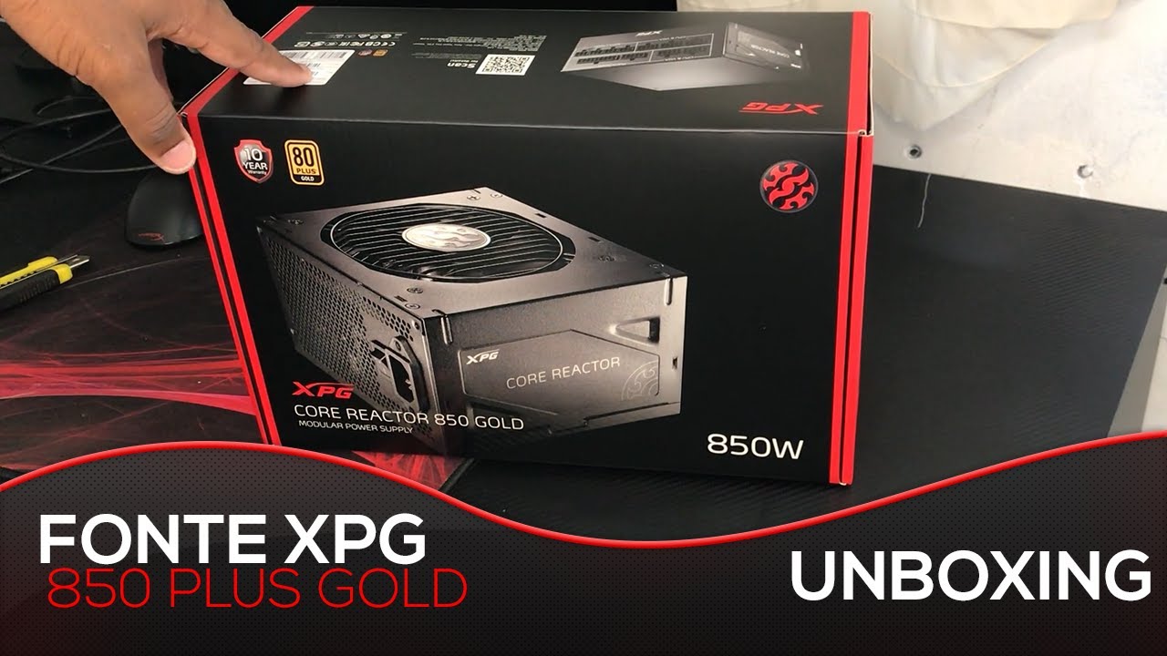 [PT-BR] UNBOXING XPG CORE REACTOR 850 PLUS GOLD MODULAR + MEU SETUP