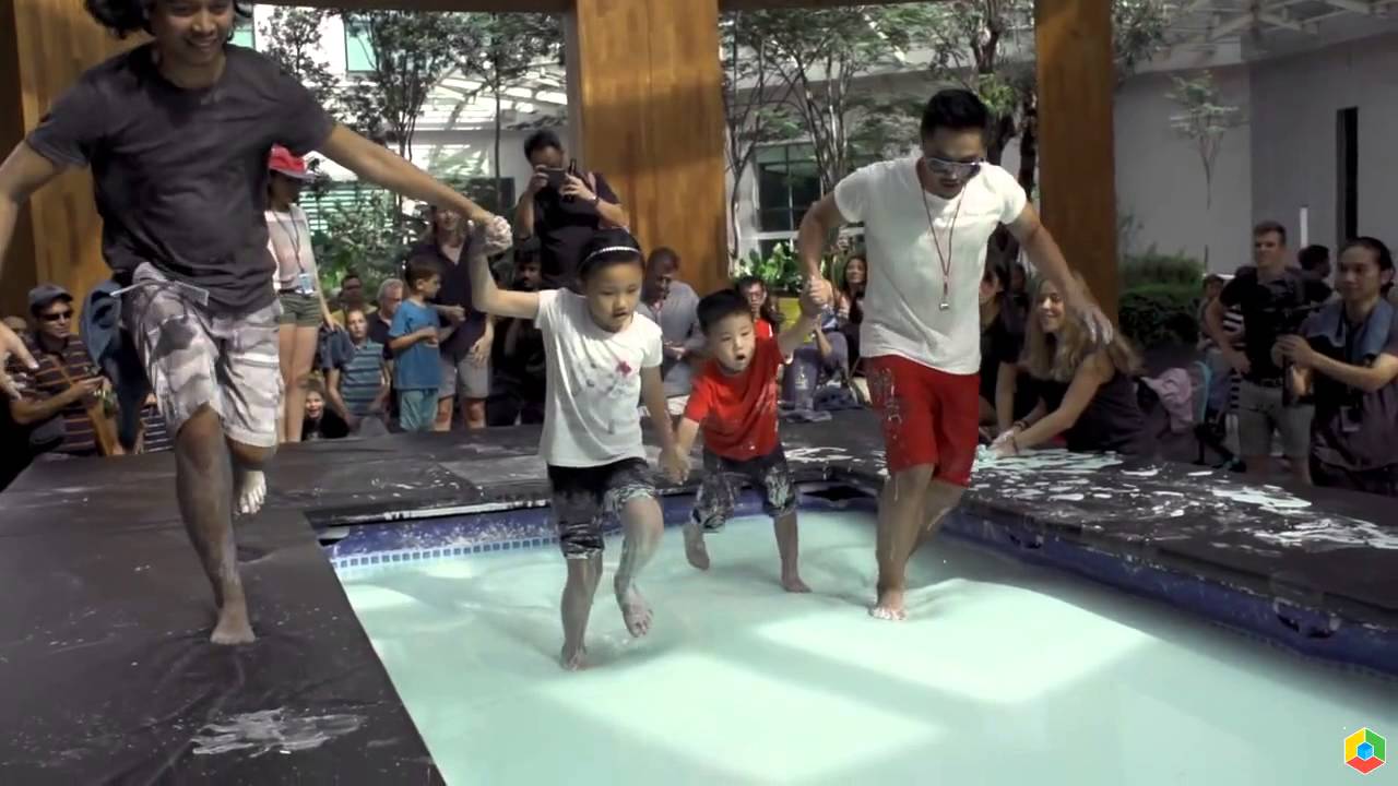 Can You Walk on Water  Non Newtonian Fluid Pool