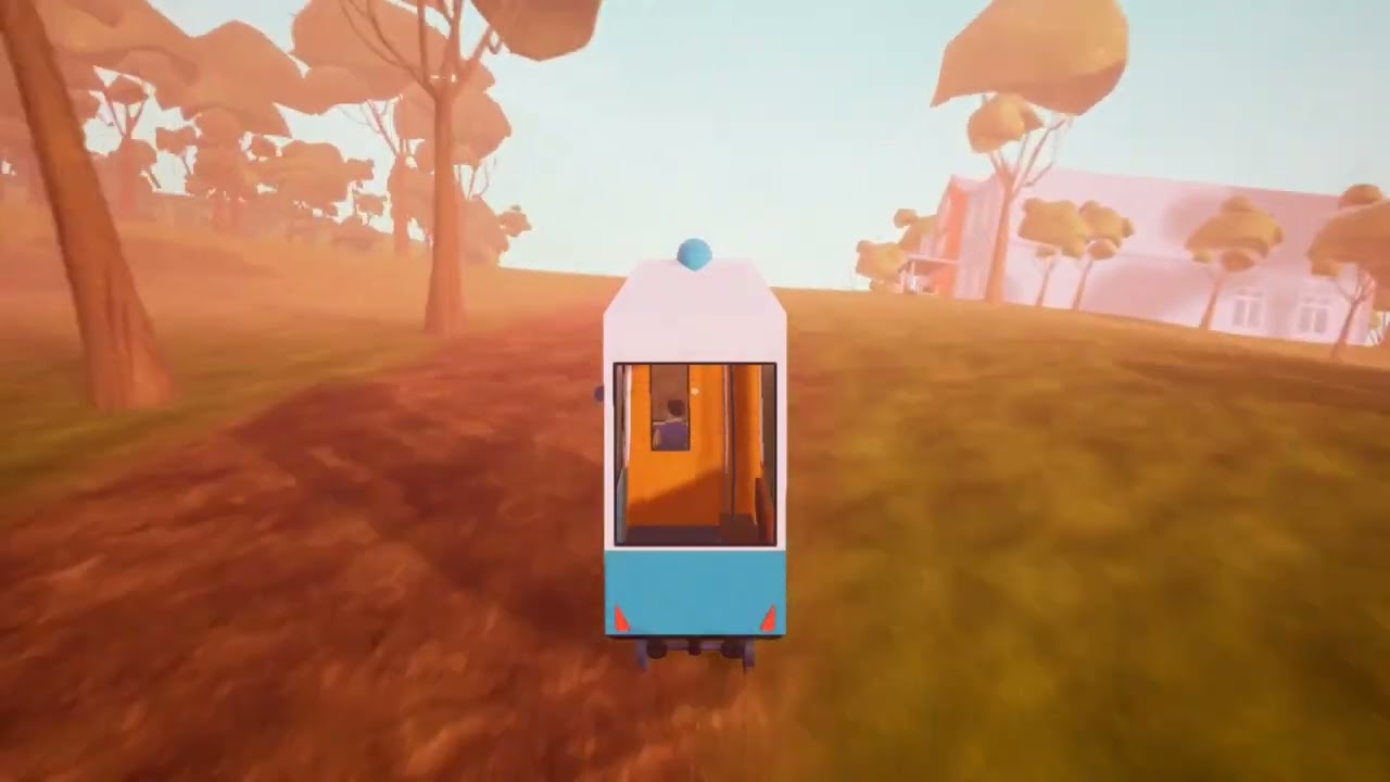 Hello Neighbor: Neighbor Riding Train on the Roads 