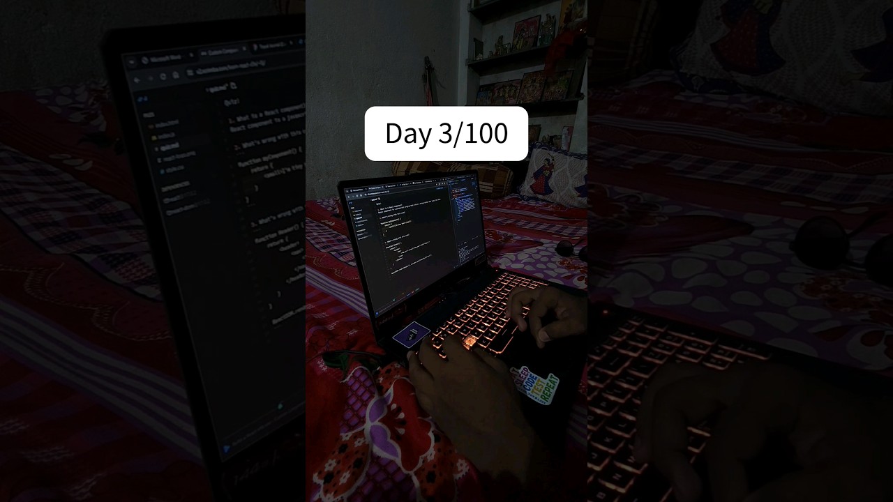 Day 3, revisiting React from Scrimba. #fyp #fullstack #javascript #webdevelopment #shorts #reactjs