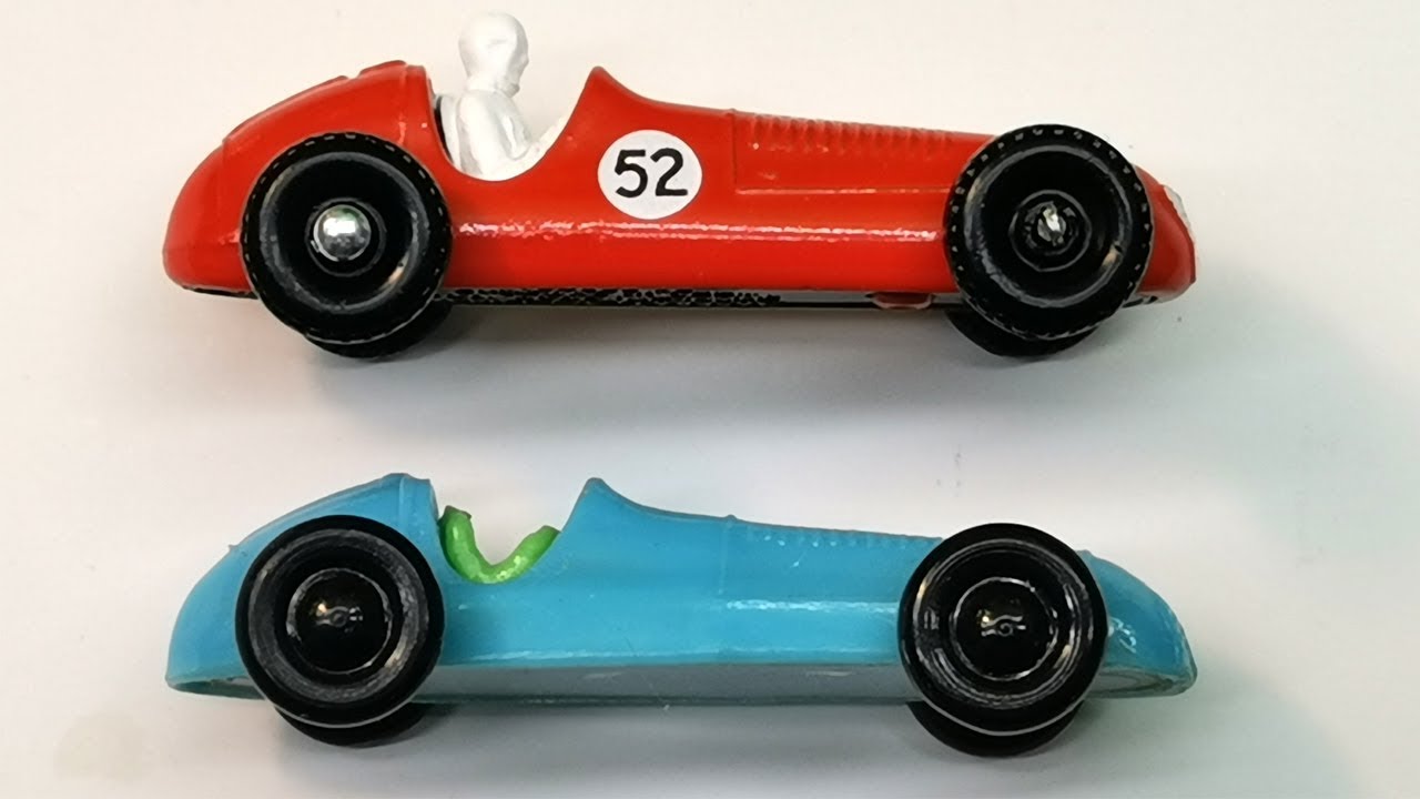Maserati 4 CLT kopia Matchboxa firmy Estetyka. Por&oacute;wnanie z oryginałem. Czasy PRL-u.