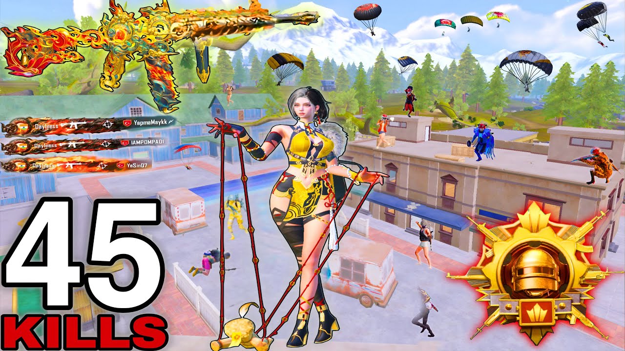 45Kills!🔥 MY BEST LIVIK GAMEPLAY w/ MAX CRiMSON SKYBLADE - M416😈 Pubg Mobile