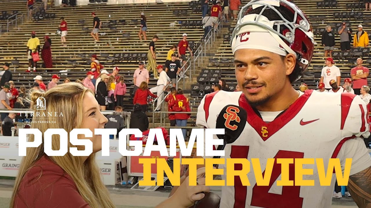 USC QB Jayden Maiava on Trojans’ Win Over Purdue, Weather Delay, First Road Win of 2025