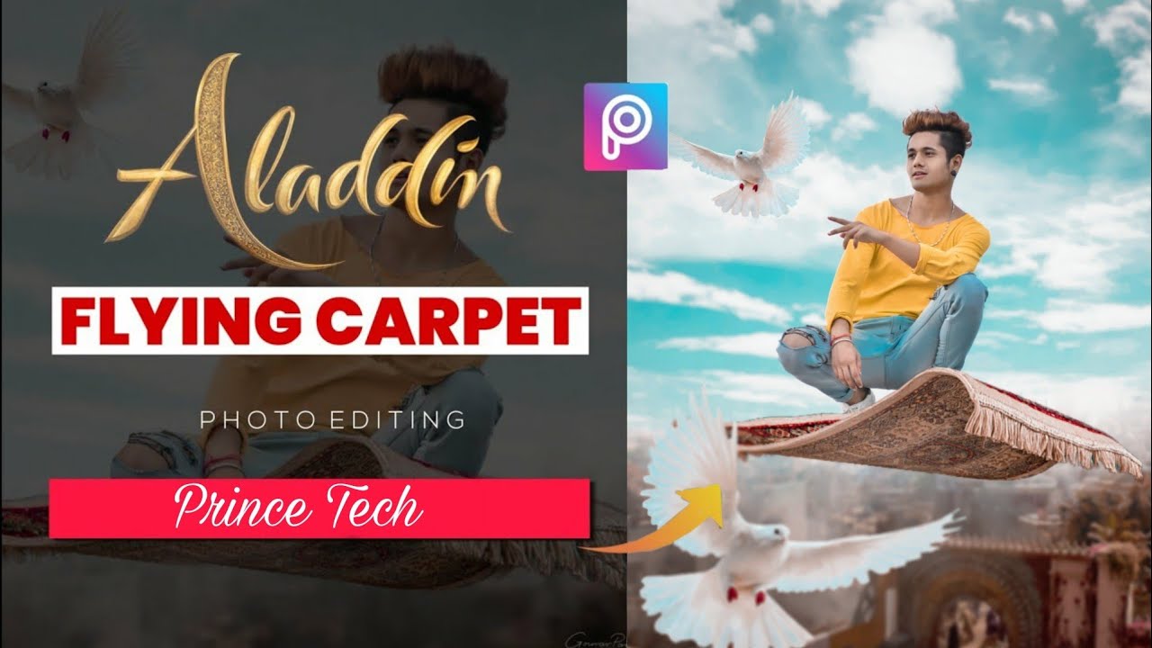 Aladdin Flying Carpet Photo Editing ( INDIA BE -FIIT ) Photo Editing Tutorial PicsArt