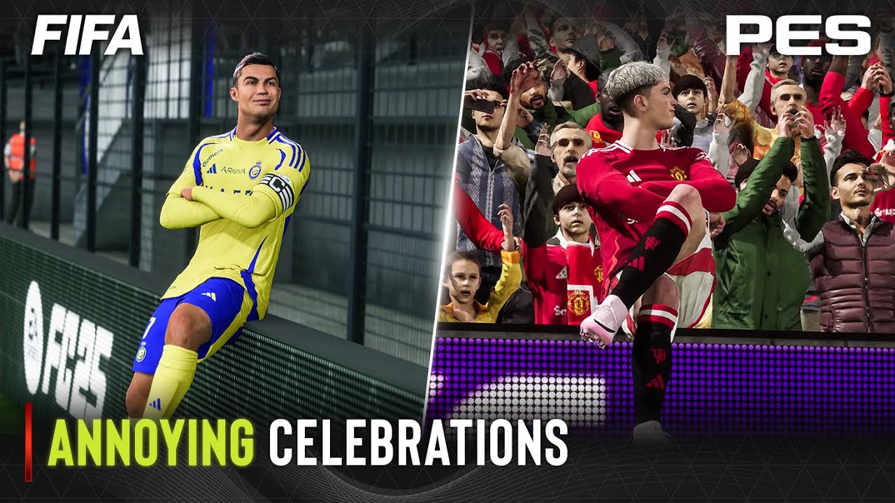 EA Sports FC 25 против eFootball 2025 | Раздражающее сравнение празднований