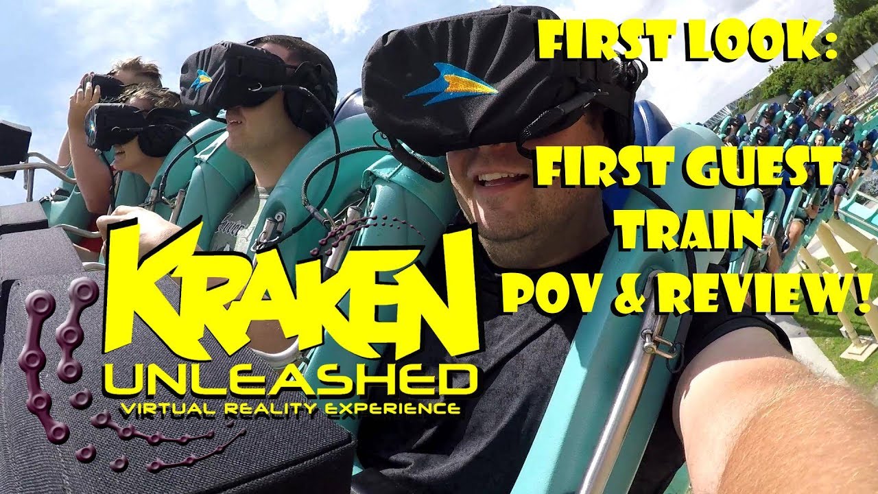 FIRST LOOK: KRAKEN UNLEASHED FIRST EVER TRAIN WITH GUESTS 4K POV & REVIEW SEAWORLD ORLANDO!