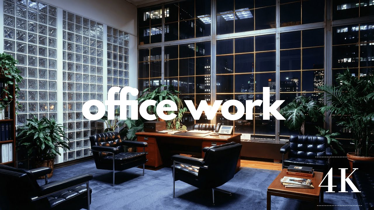 Lonely office work... | 80s office aesthetic