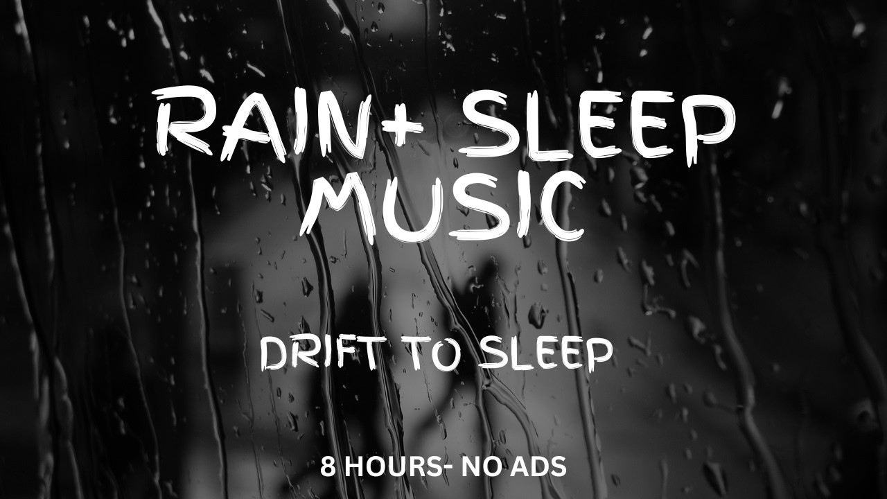 Soft Rain & Sleep Music 🌧️ Deep Relaxation Black Screen (8 Hours)