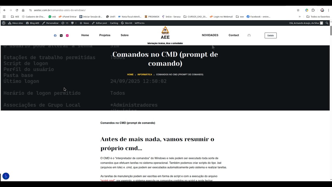 Comandos no CMD do Windows - Introdução