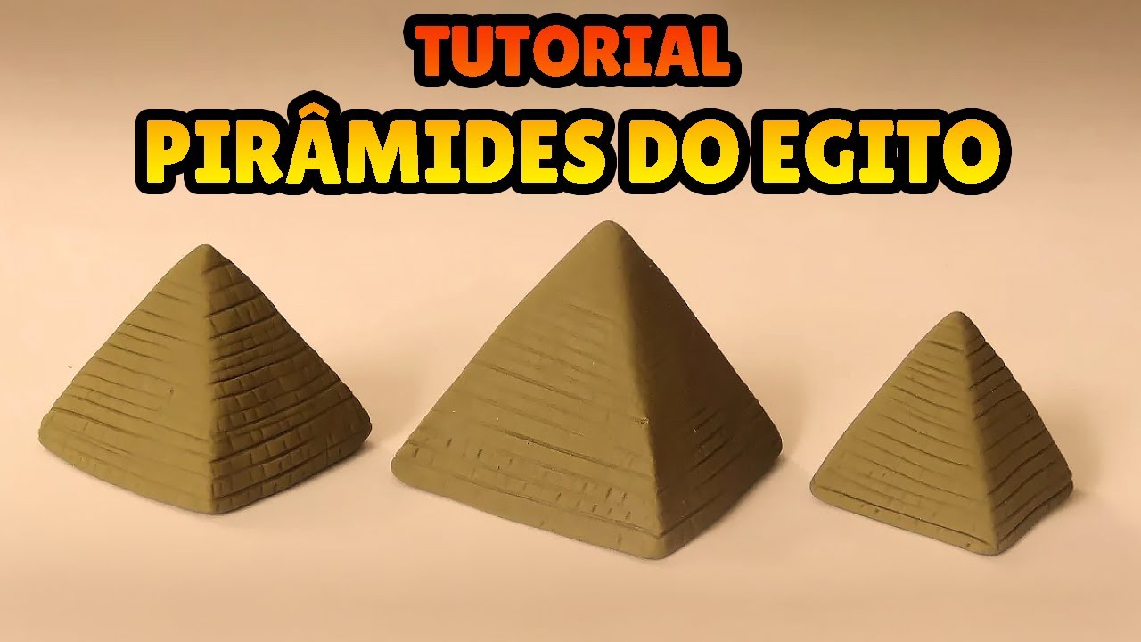 🔴FAÇA AS PIRÂMIDES DO EGITO - Tutorial Fácil Biscuit, clay, plastilina , Pasta Americana DIY maquete