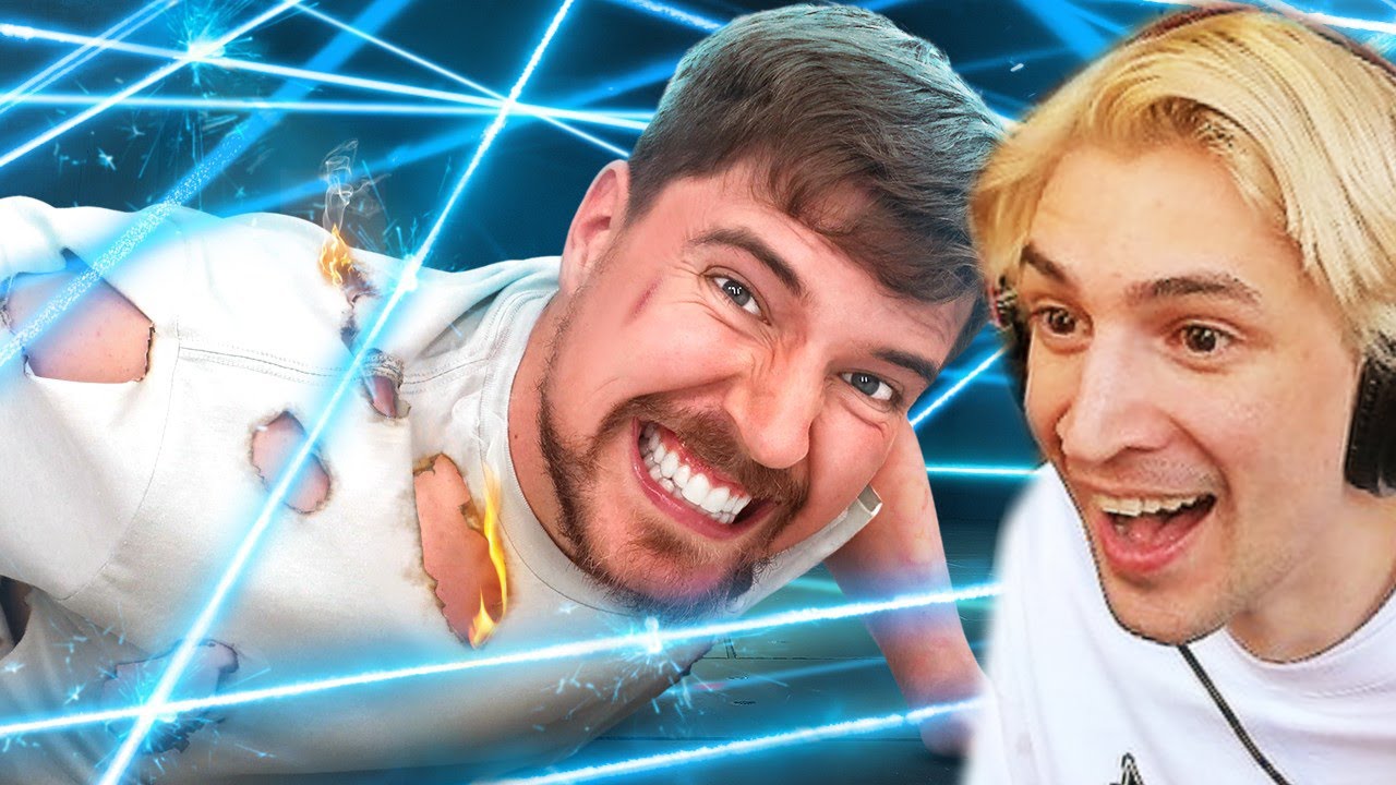 World’s Deadliest Laser Maze! | xQc Reacts to MrBeast