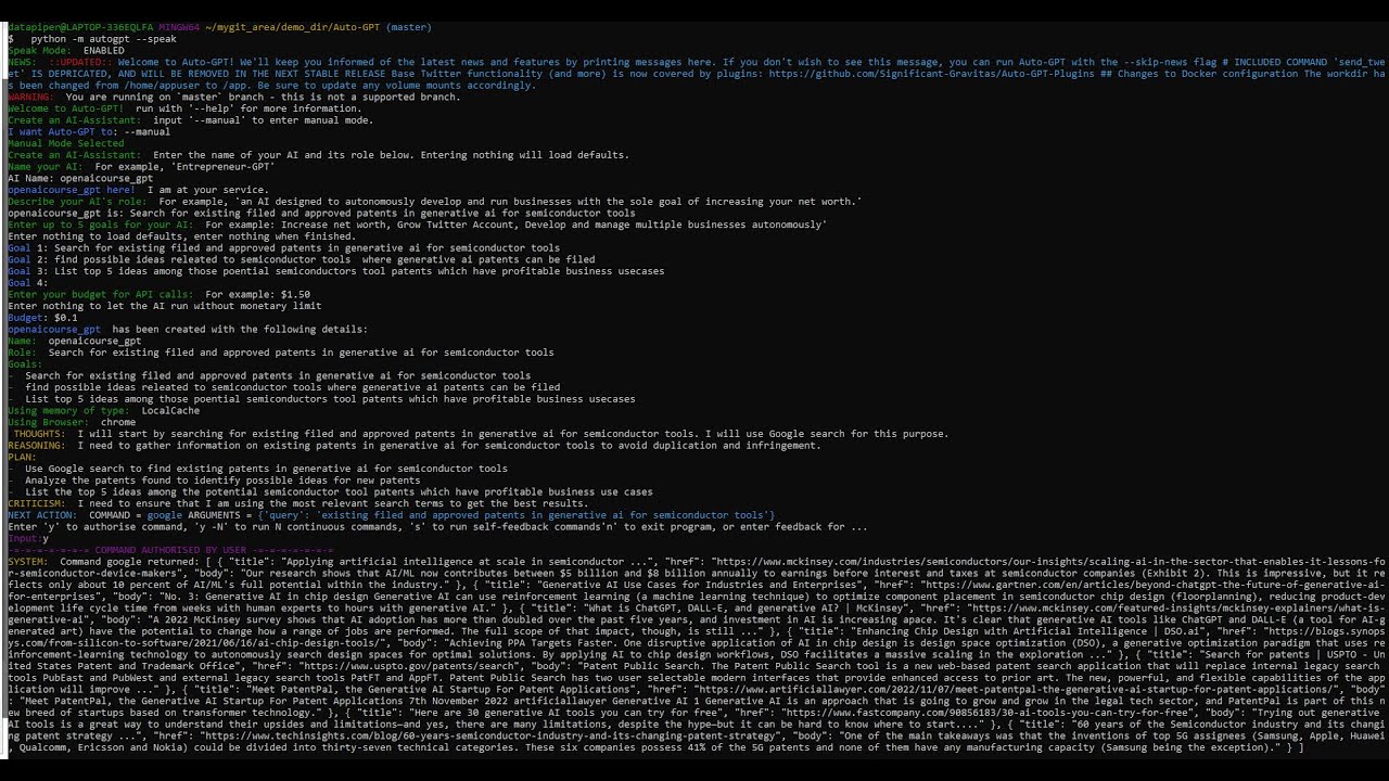 Install #autogpt #locally with #pinecone #openai #github
