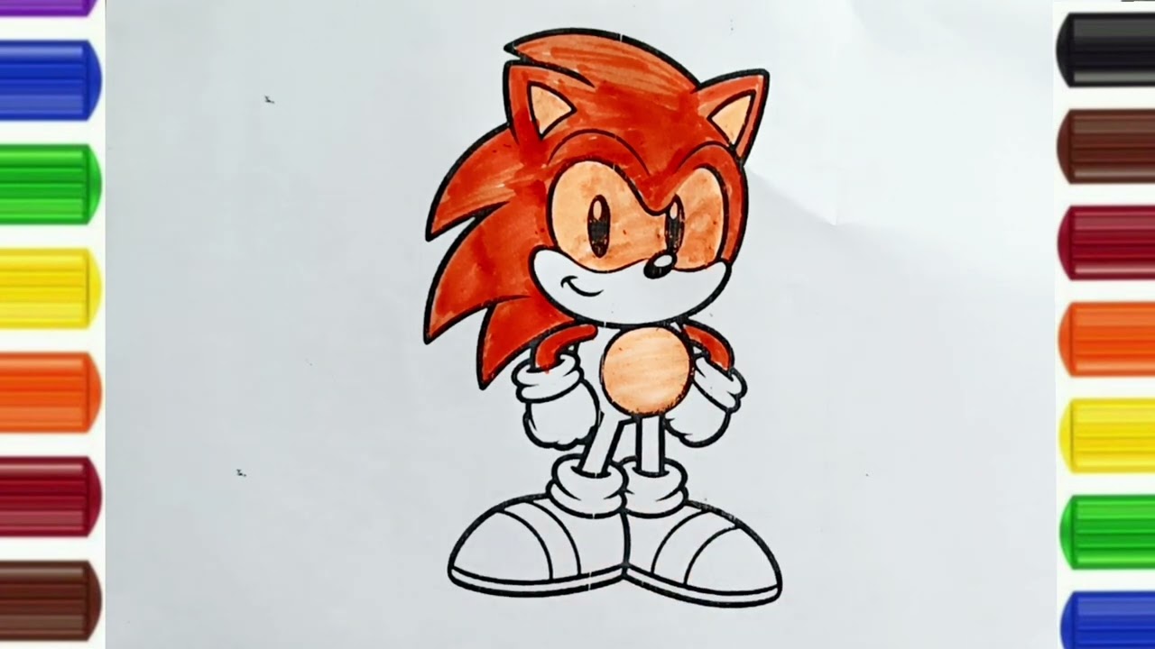 Рисование и раскрашивание по мотивам Sonic Realm для детей / как нарисовать Sonic Realm / 