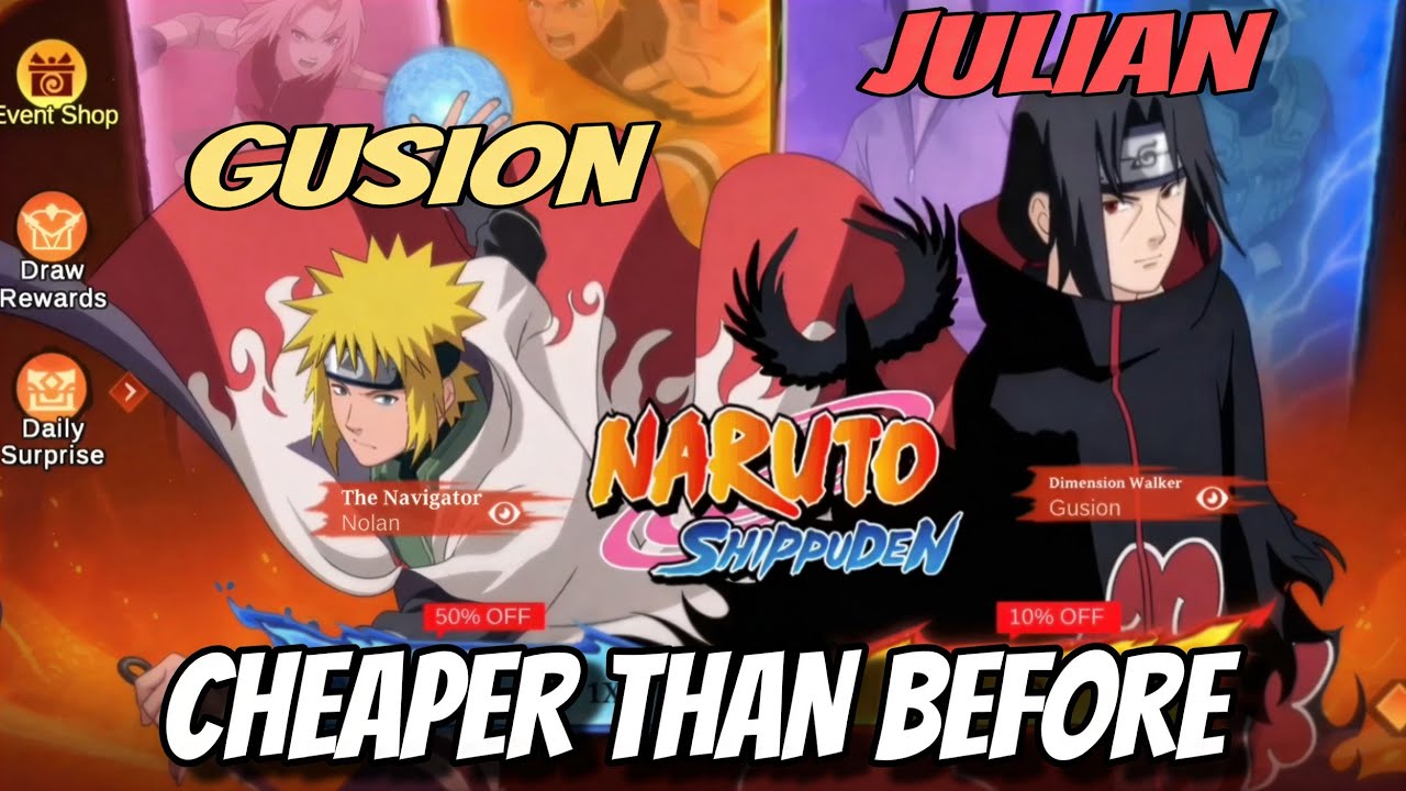 Naruto 2.0 Event ❗ Minato (Gusion) & Itachi (Julian) Skins Revealed – Check Prices | MLBB