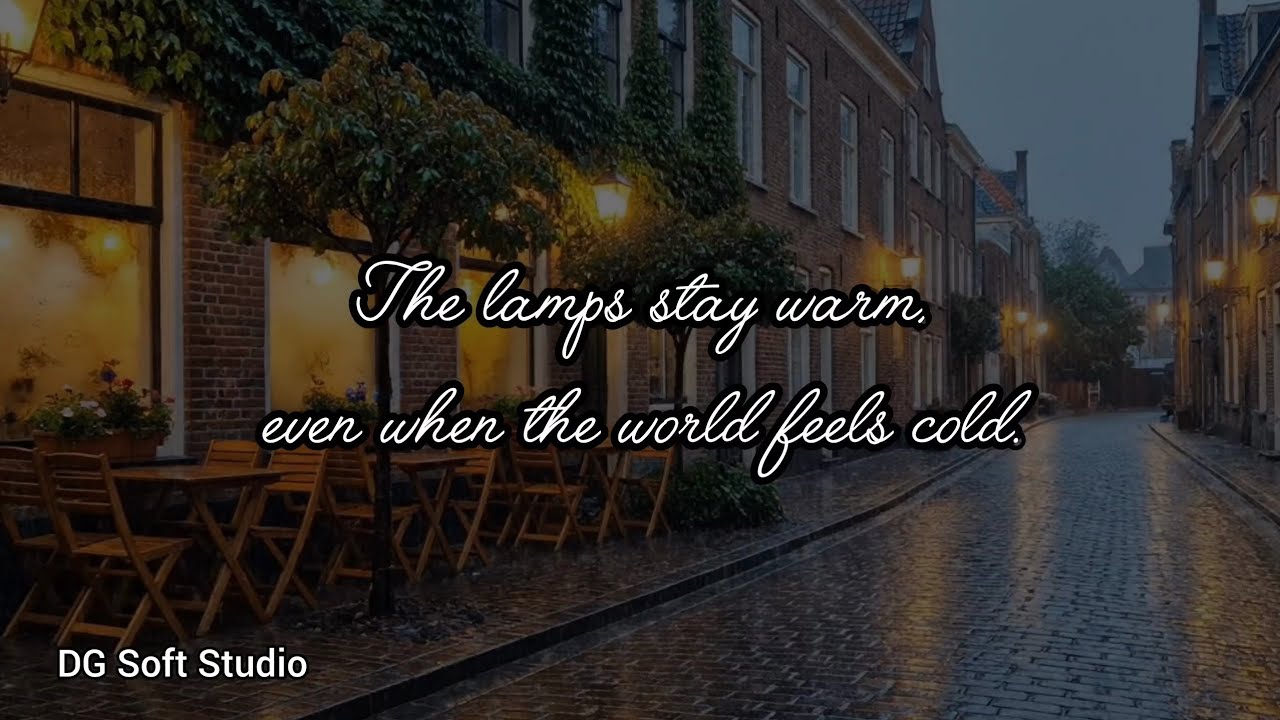 Cozy Rainy Café Street Ambience | Gentle Rain & Distant Thunder | Relax, Study & Focus 🍂✨📚