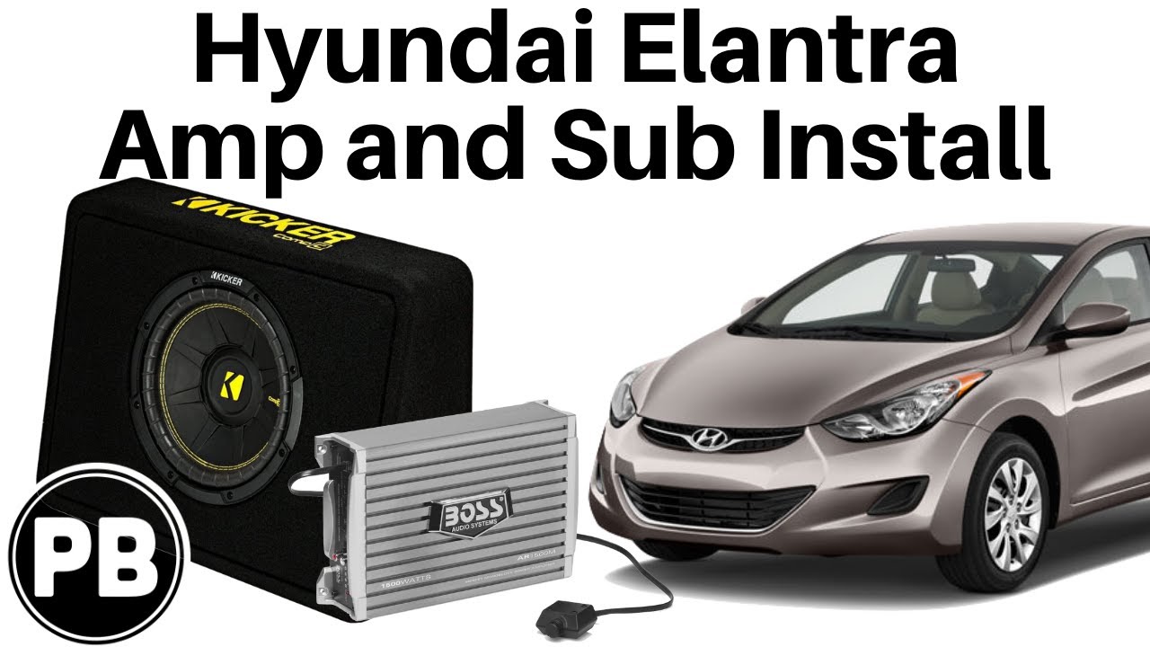 2011 - 2013 Hyundai Elantra 10" Kicker Sub and Boss Amp Install
