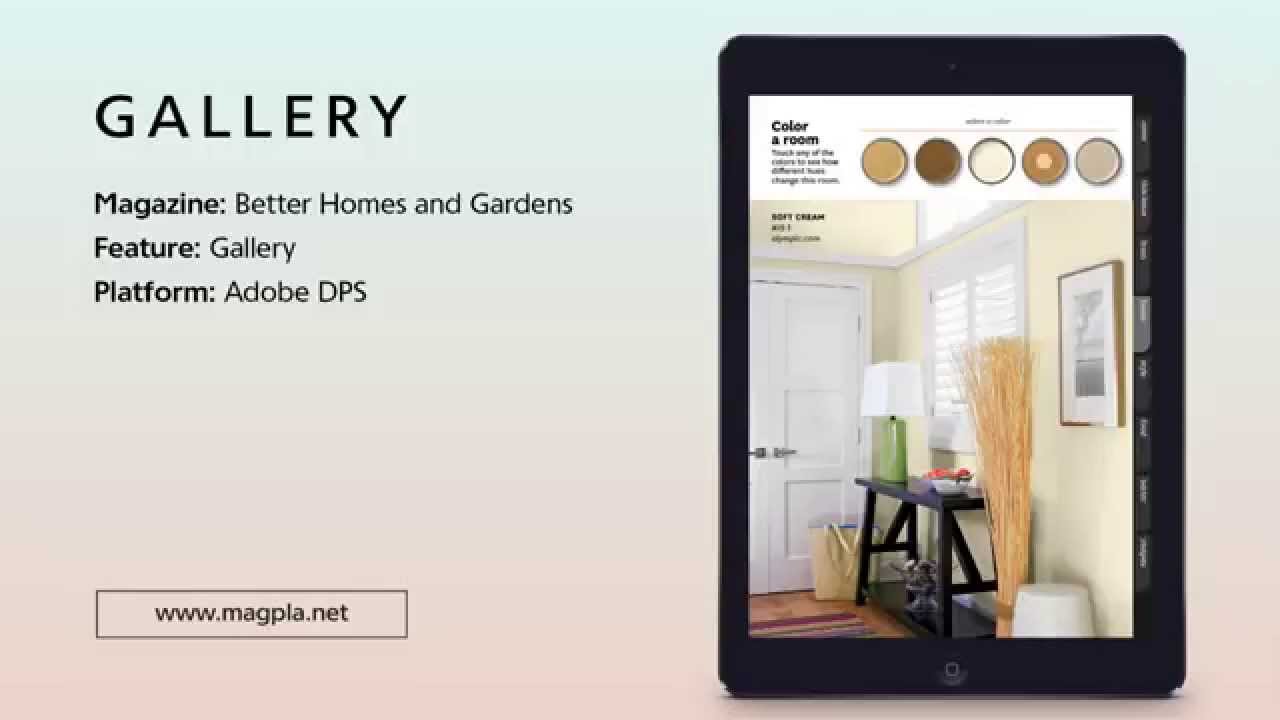 Better Homes and Gardens. Product placement in a digital magazine