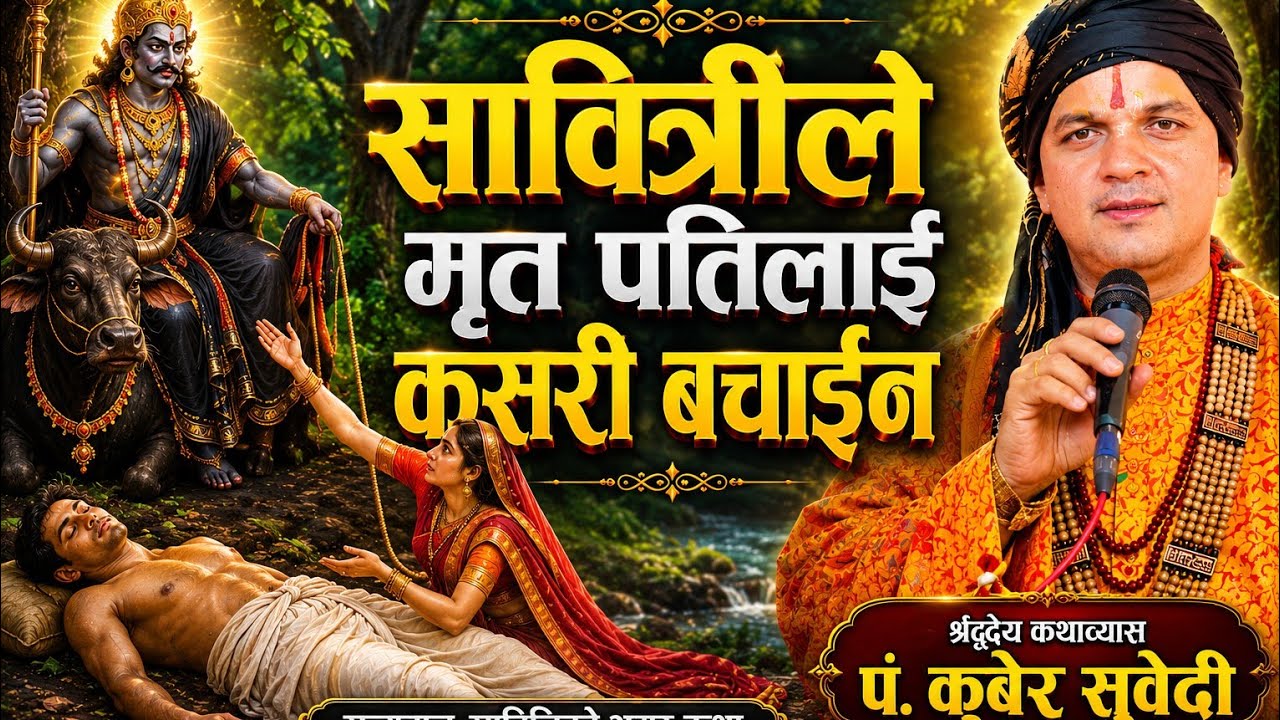 सावित्री र सत्यवानकाे कथा || मृत पतिलाई यमराज देखि कसरी जीवित गराईन Savitri katha P.t.kuber subedi