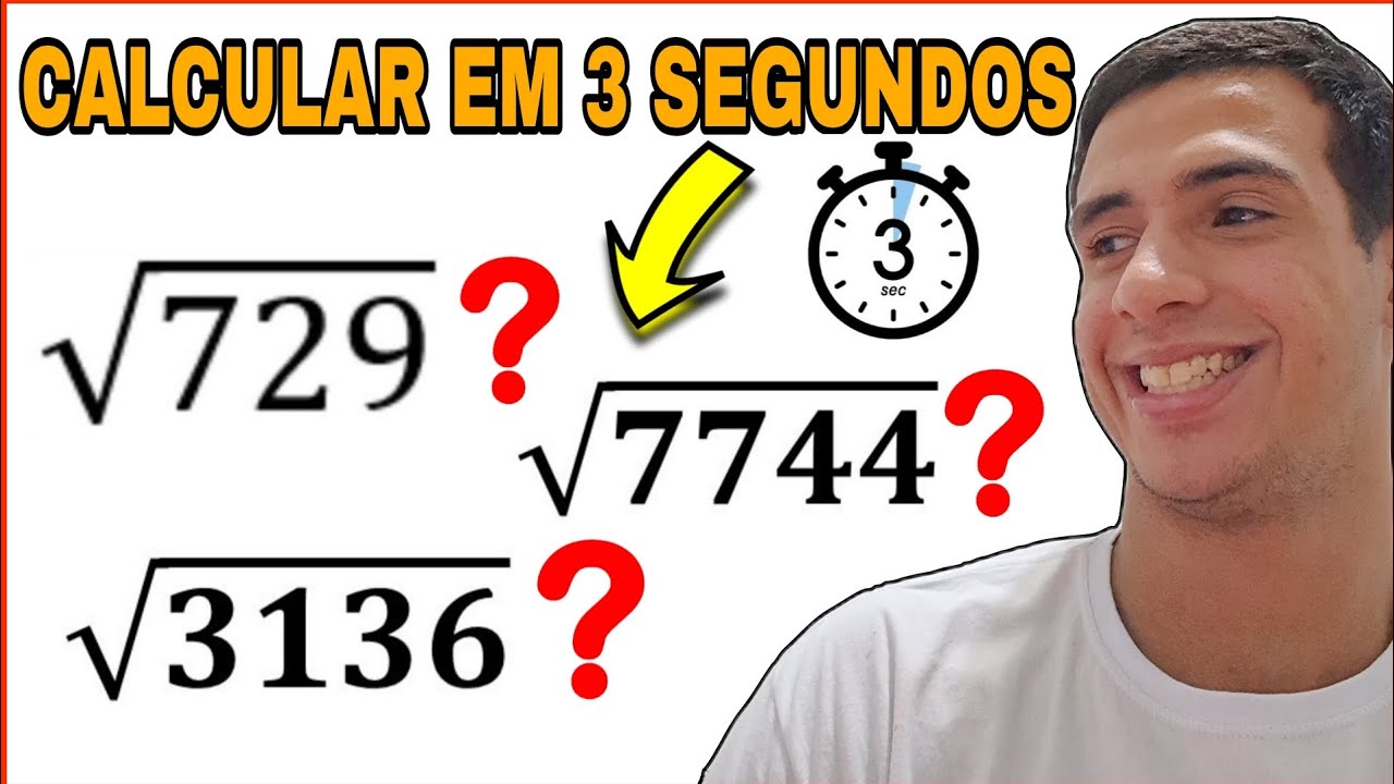 Como Calcular RAIZ QUADRADA EM 3 SEGUNDOS - Rápido e Fácil