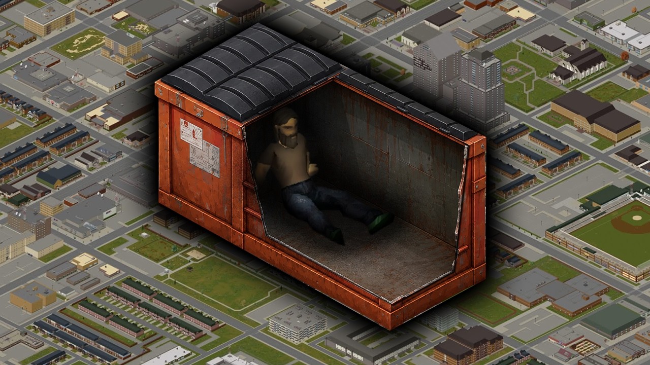 Я жил в МУСОРНОМ КОНТЕЙНЕРЕ в Project Zomboid