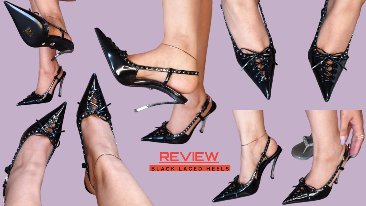 ●Shoes Review● Black Laced Heels